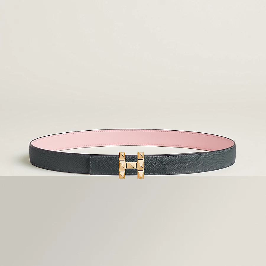 H Infini belt buckle & Reversible leather strap 24 mm - Image 2